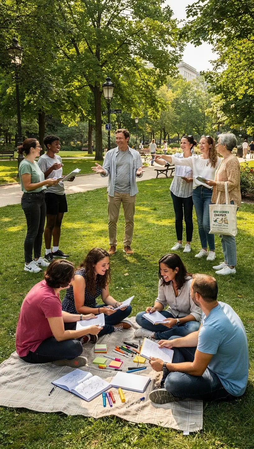 Studierende, die gemeinsam in einer Online-Gruppe lernen