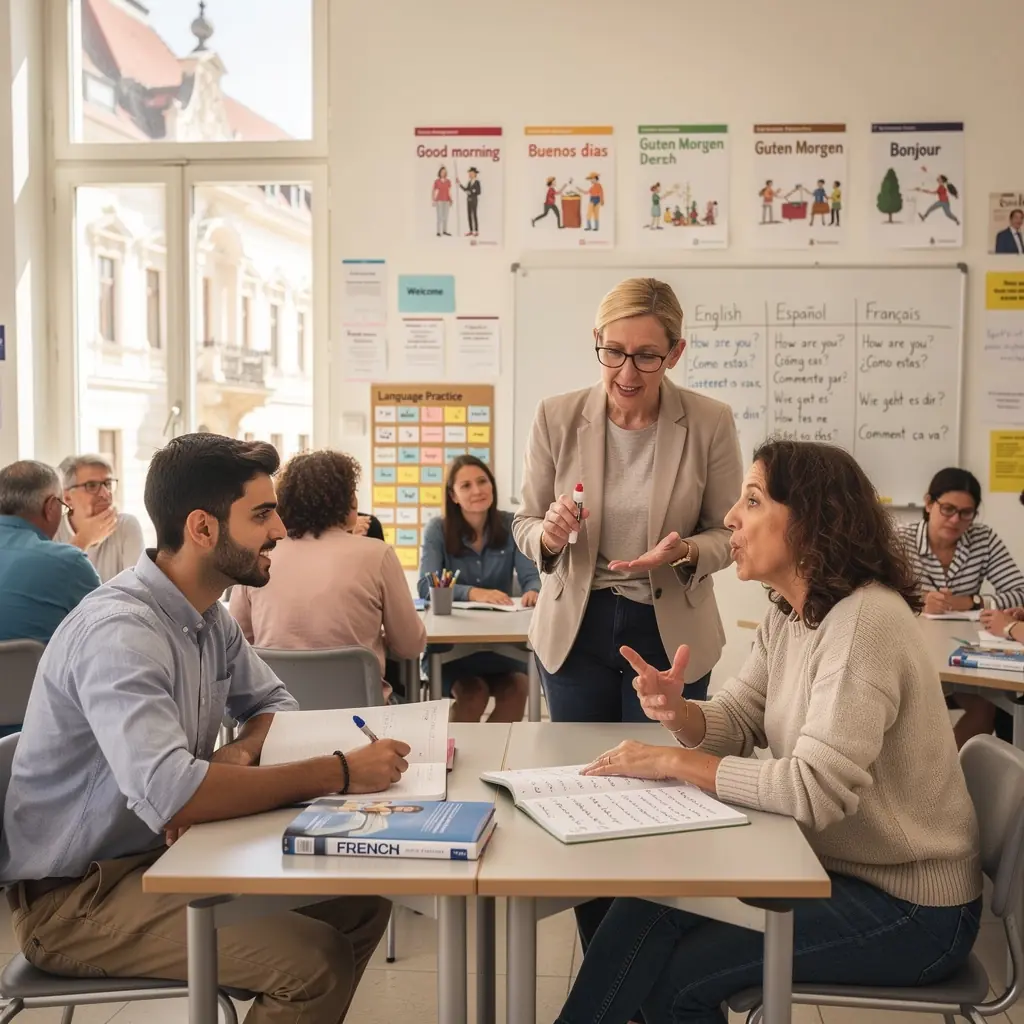 Interaktive Online-Lernplattform für Sprachkurse